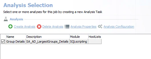 Analysis Task for the AD_LargestGroups Job
