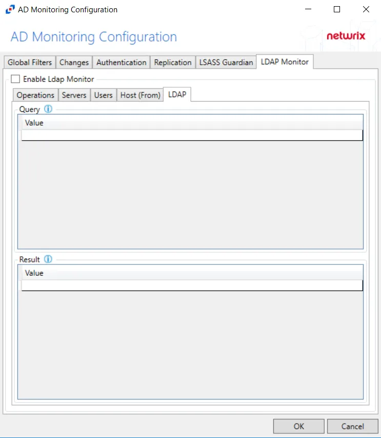 LDAP Tab in the LDAP Monitor Tab