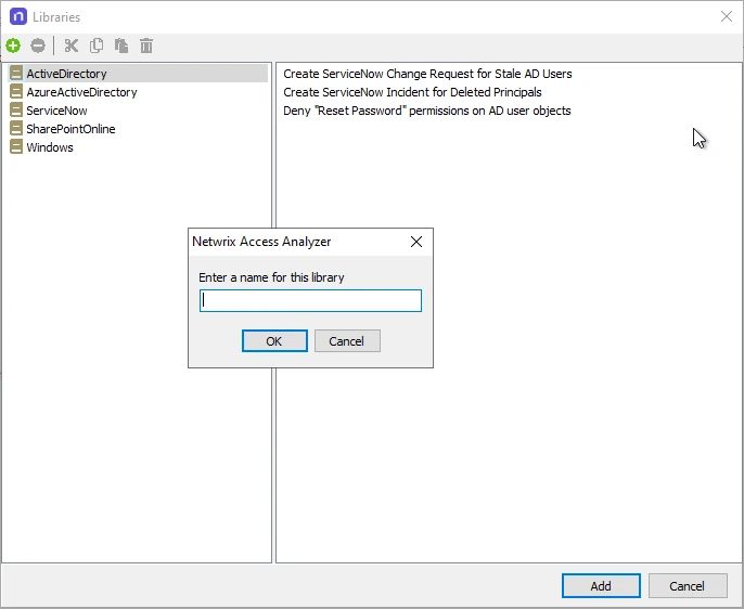 Add custom library on Libraries window