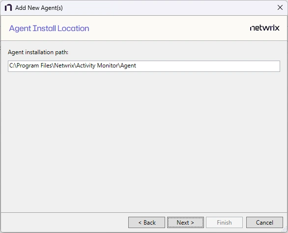 Agent Install Location