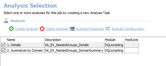 Analysis Tasks for the EX_NestedGroups Job