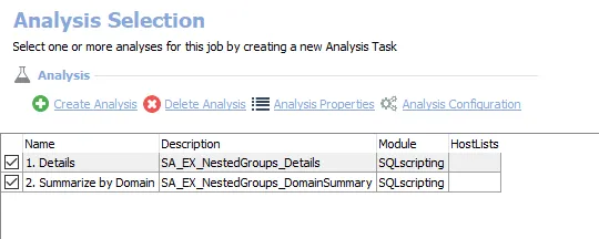 Analysis Tasks for the EX_NestedGroups Job