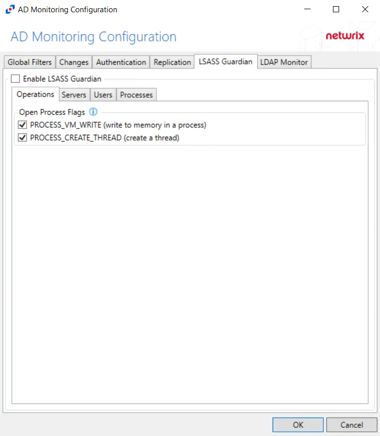 Operations Tab in the LDAP Monitor Tab