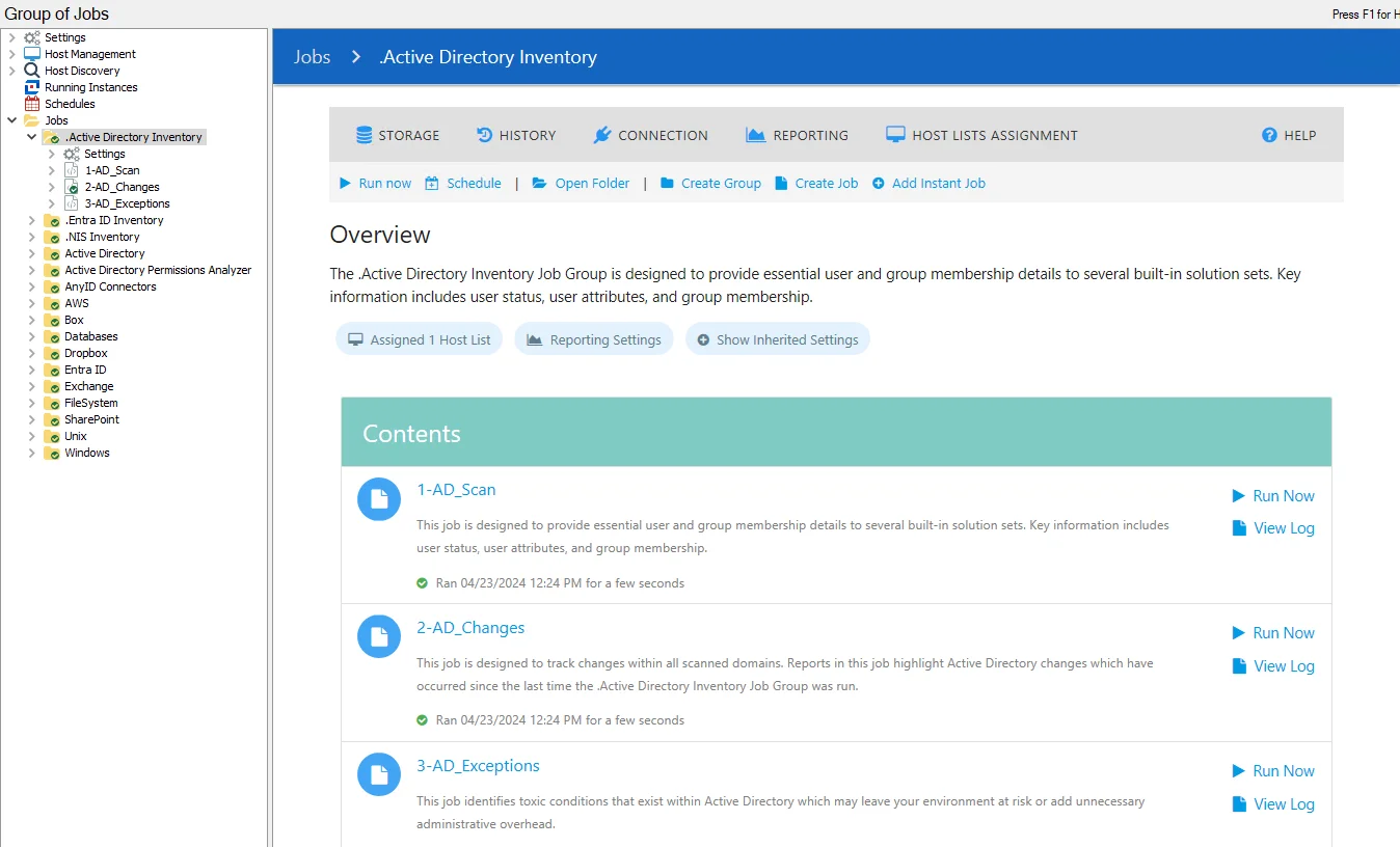.Active Directory Inventory Solution Overview page