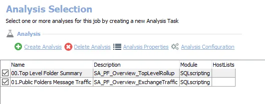 Analysis Tasks for the PF_Overview Job