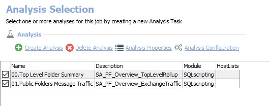 Analysis Tasks for the PF_Overview Job