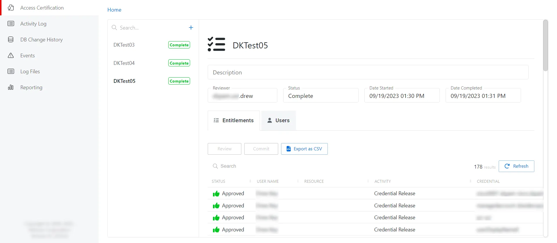 Access Certification Page
