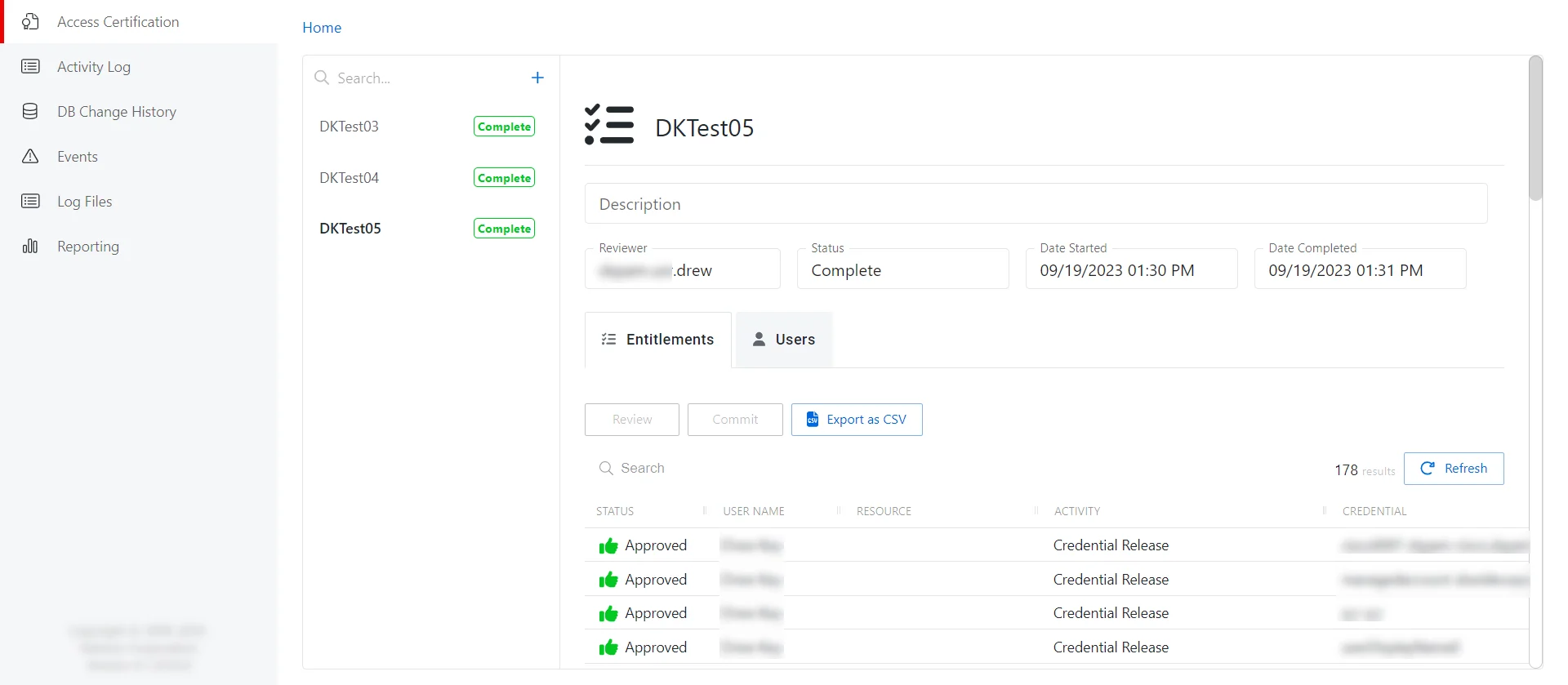 Access Certification Page