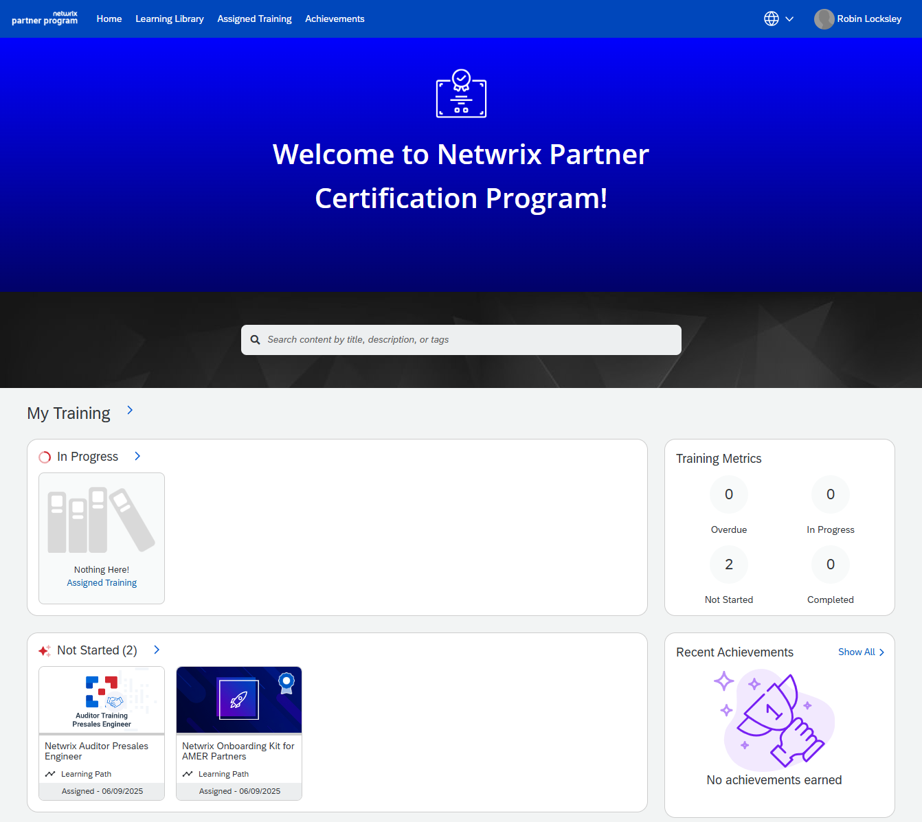 Netwrix University Dashboard