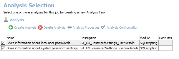 Analysis Tasks for the UX_PasswordSettings Job