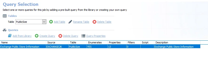 Queries for the EX_PFInfo Job