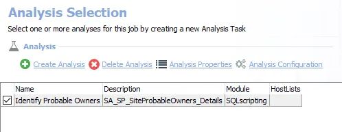 Analysis Tasks for the SP_ProbableOwner Job