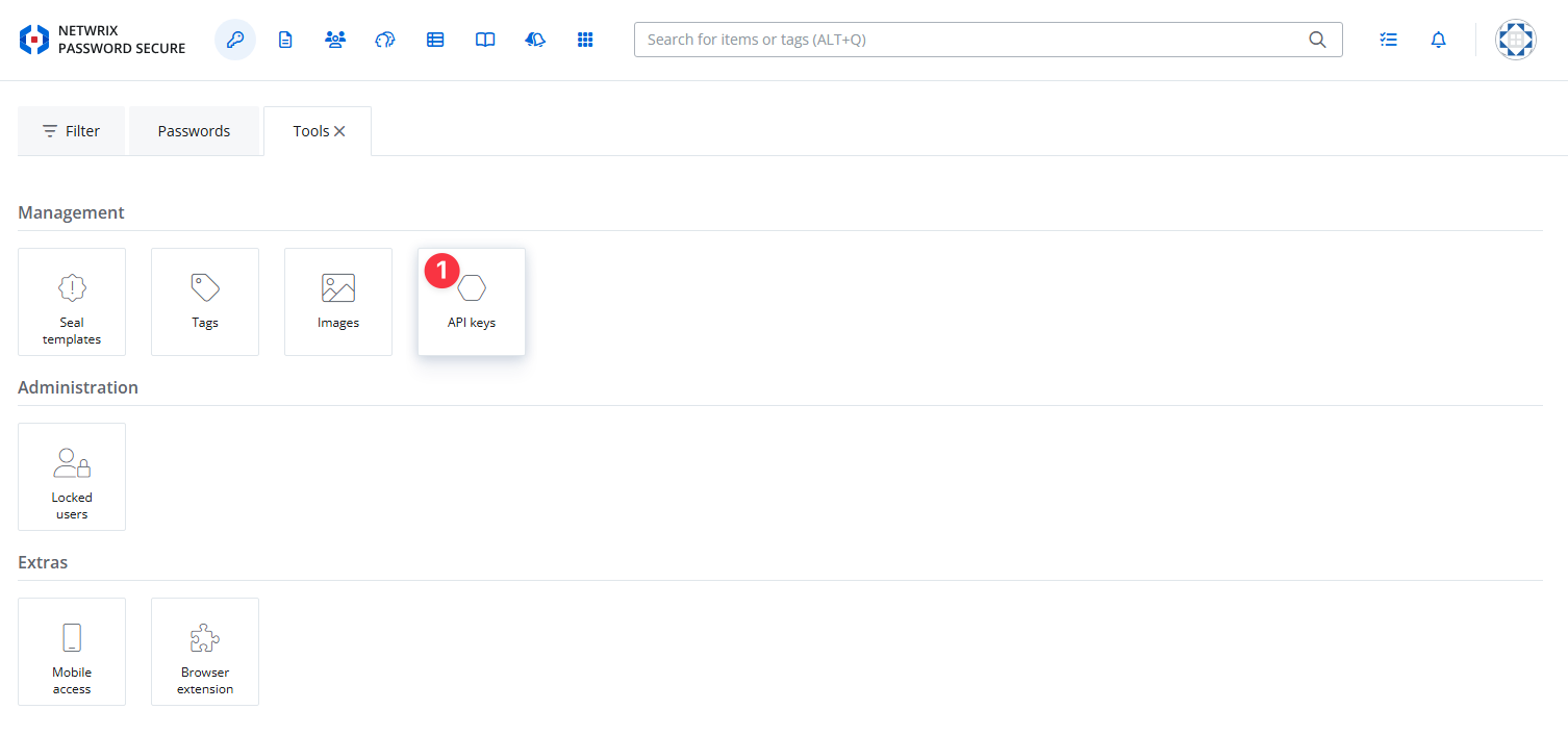 Password Secure API Key Step 2