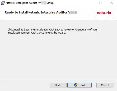 Ready to install Netwrix Access Governance page