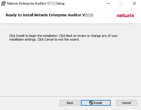 Ready to install Netwrix Access Governance page