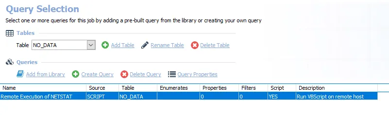Queries for the RemoteOpenPort Job