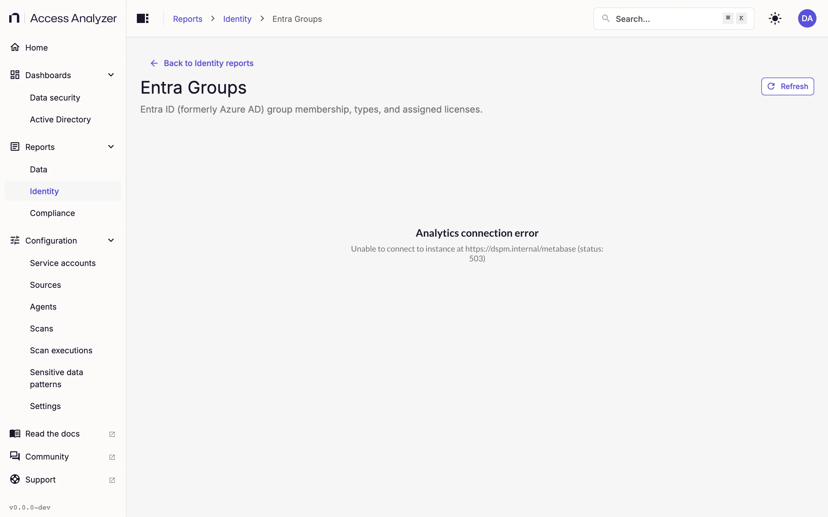Entra Groups report