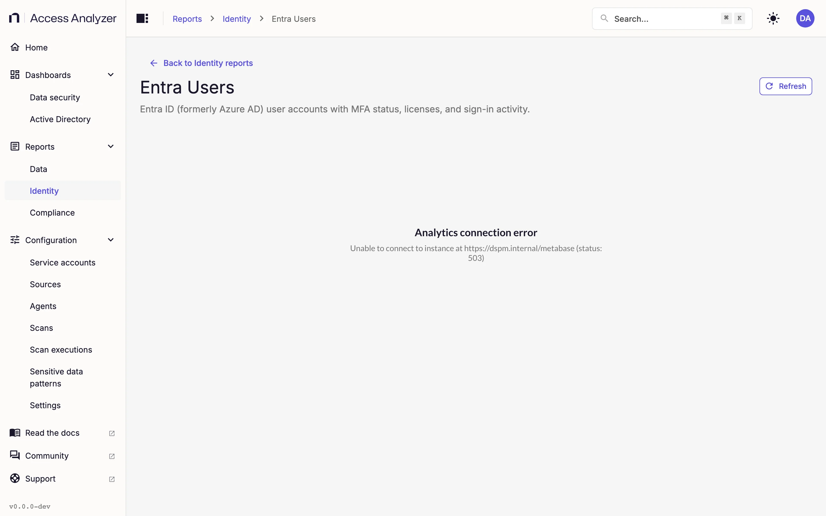 Entra Users report