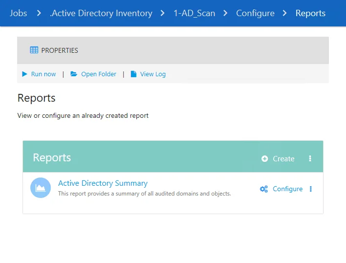 Reports page