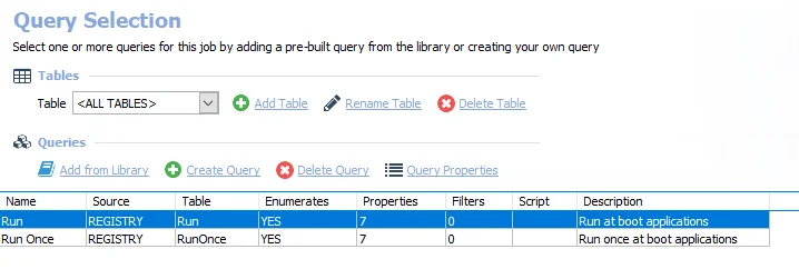 Queries for the SG_RunAtBoot Job