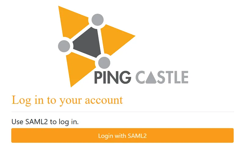 SAML2 Login Screen
