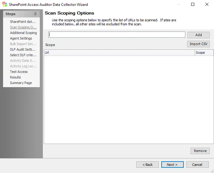 Scan Scoping Options