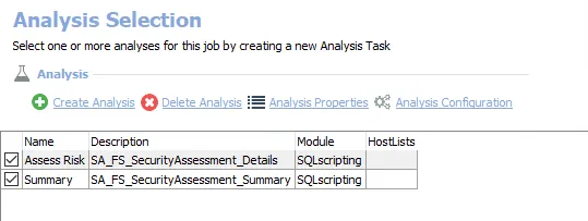 Analysis Task for the FS_SecurityAssessment Job