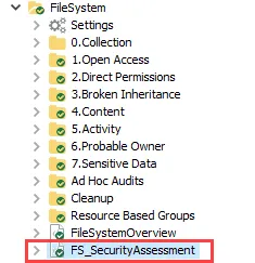 FS_SecurityAssessment Job in the Jobs Tree