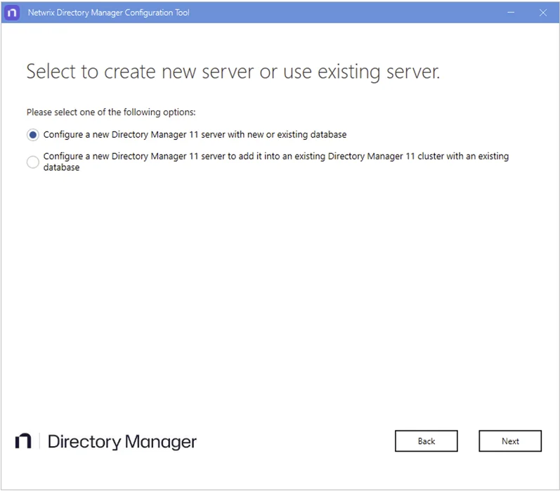 Create new server page