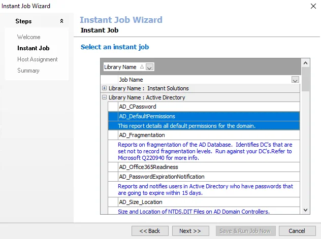 Selected Instant Job