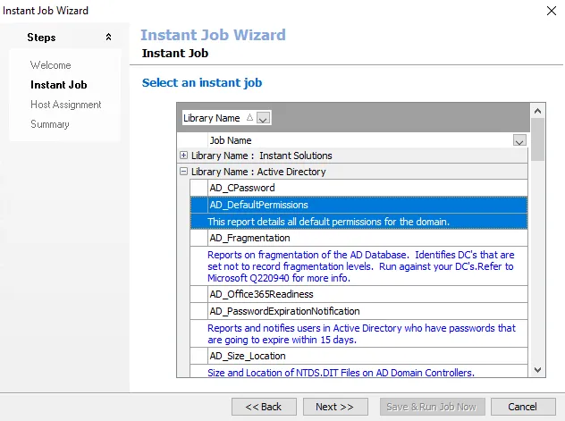 Selected Instant Job