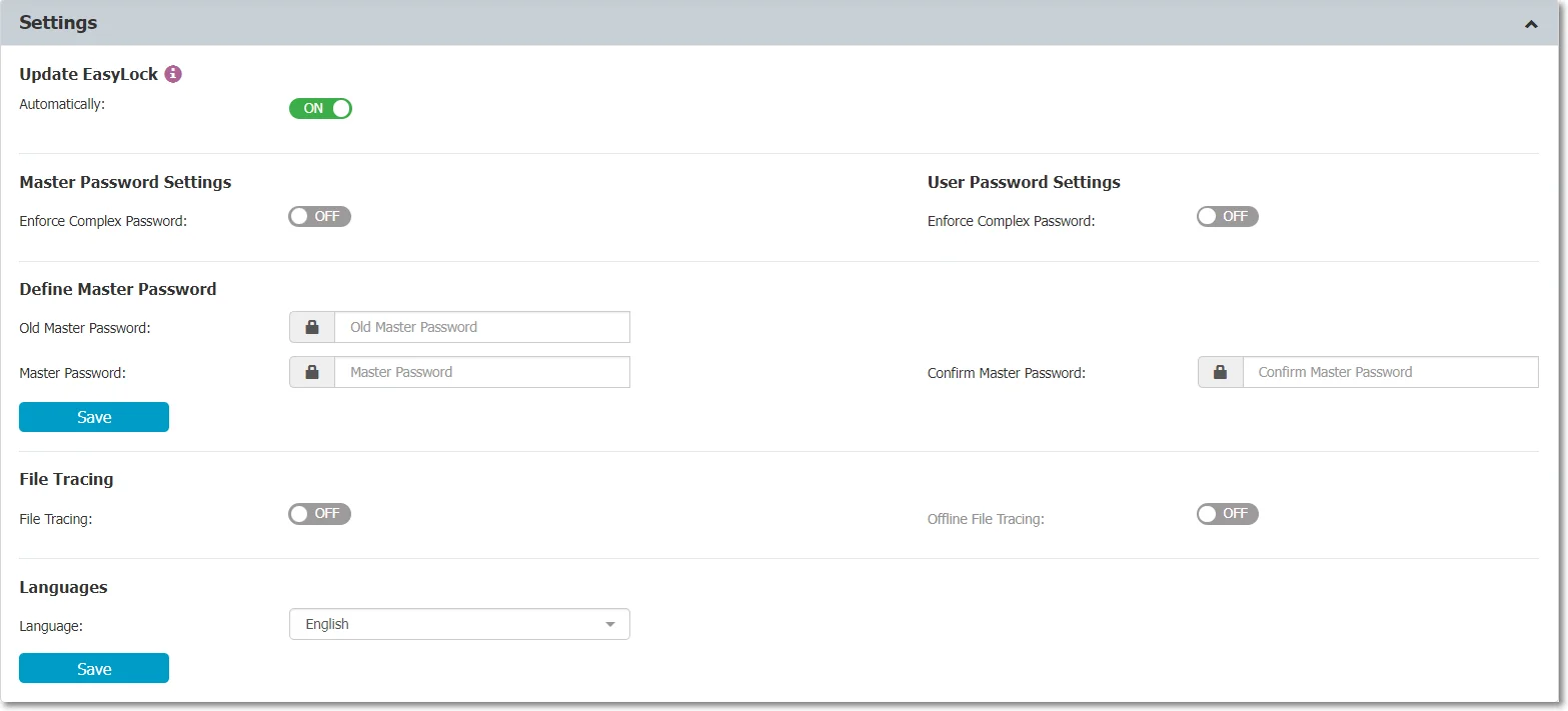 Enforced Encryption Settings