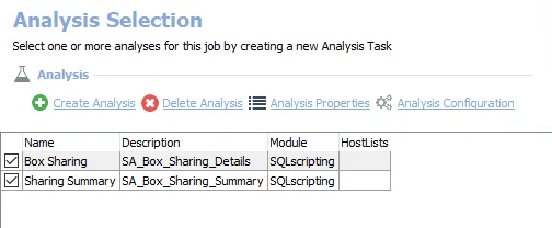 Analysis Tasks for the Box_Sharing Job