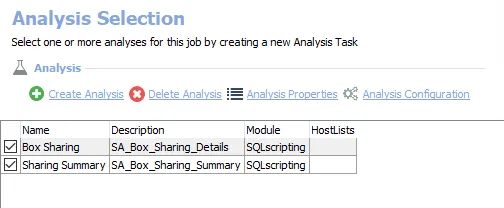 Analysis Tasks for the Box_Sharing Job