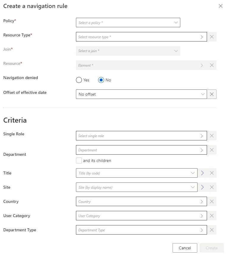 Create a Navigation Rule