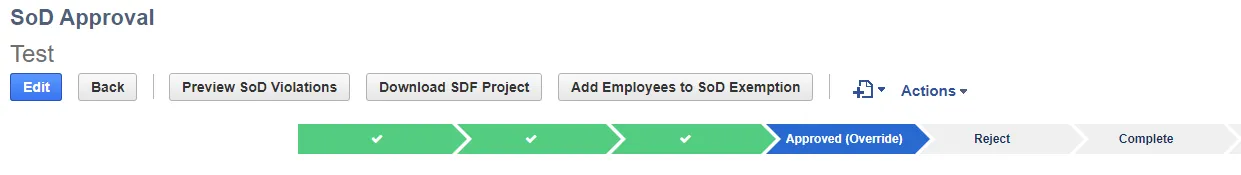 Add Employees to Approved SoD Exemption
