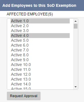 Select Affected Employees