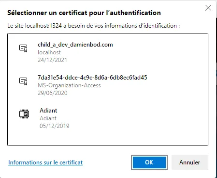 SSL Certificate Request
