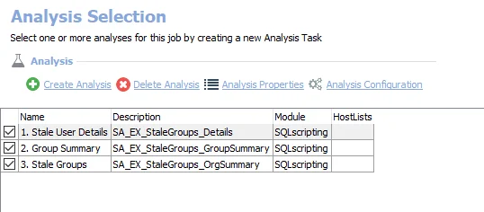 Analysis Tasks for the EX_StaleGroups Job