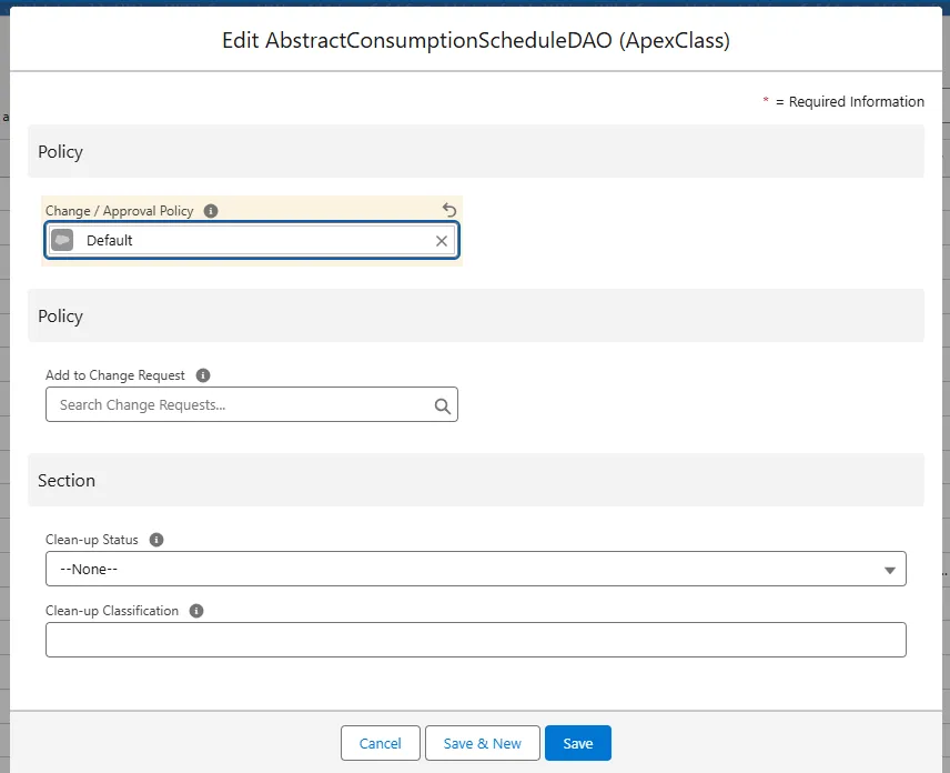 Applying the policy to Customizations