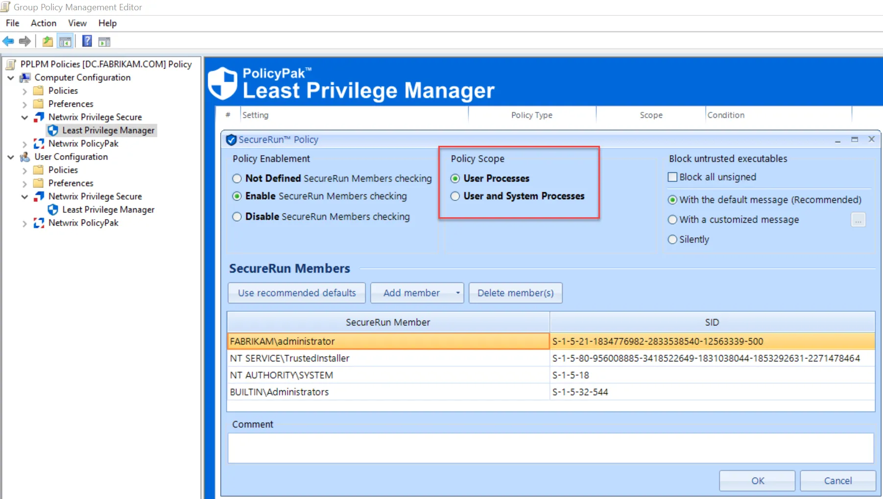 Understanding Process Scoping & Filters | Netwrix Product Documentation