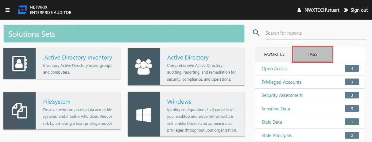 Web Console Home page