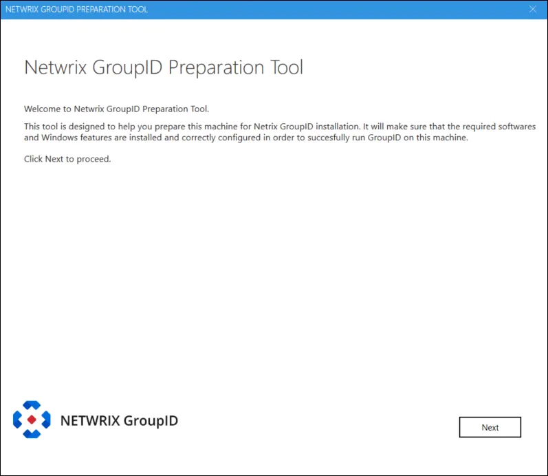 Preparation Tool Welcome page