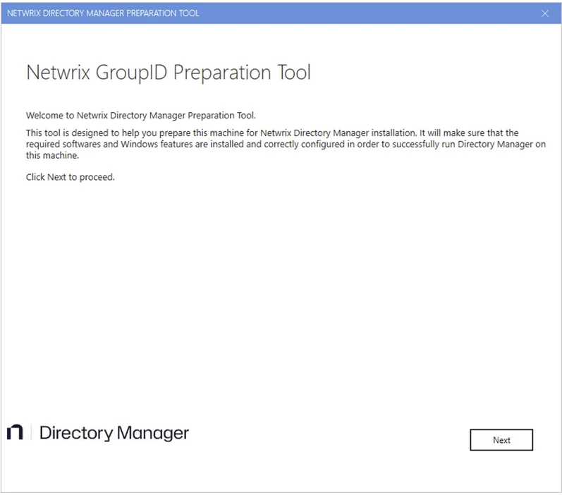 Preparation Tool Welcome page