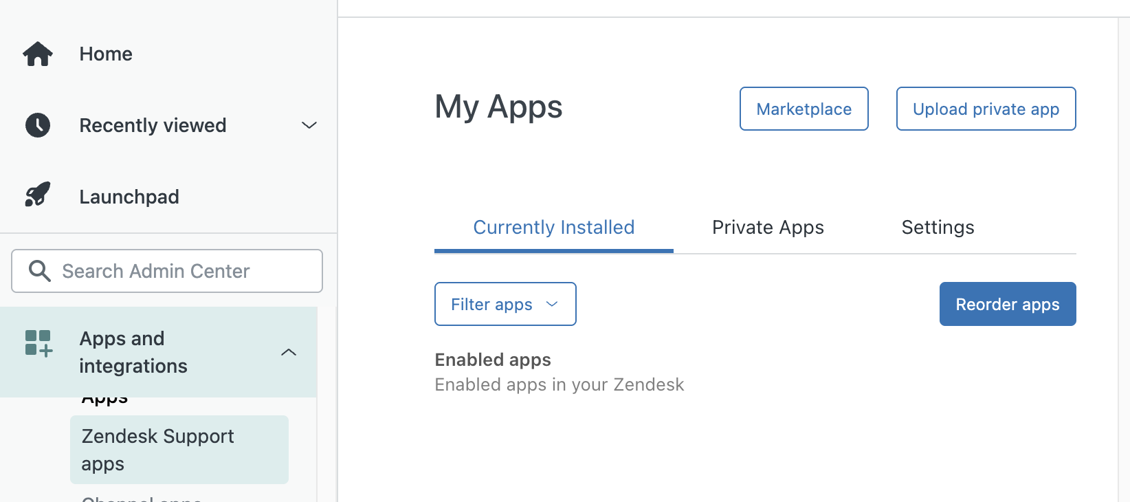 Open the Zendesk Marketplace